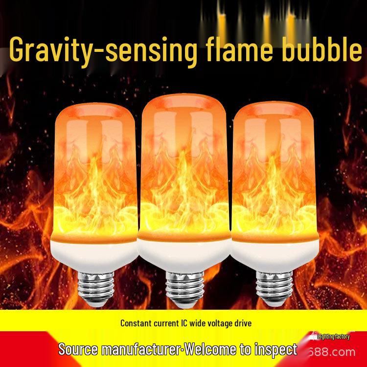 LED Flame Effect Bulb for Outdoor Decoration - Ideal for Courtyard, Lawn, Christmas, and KTV Ambiance Lighting