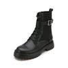 Women Span Buckle Decoration Ankle Boots 4cm 012246708