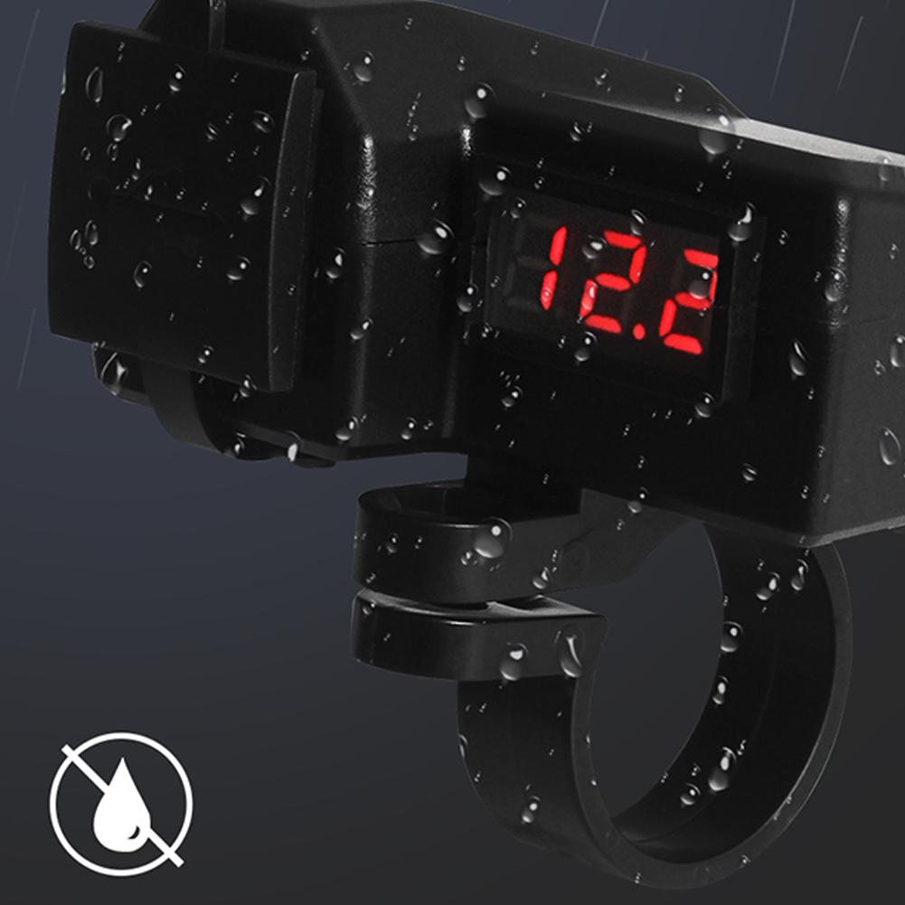 Motorcycle Waterproof Power Supply Adapter Dual USB Outlet Charger Socket With ON/Off Switch For GPS/Phone Motorcycle Accessory