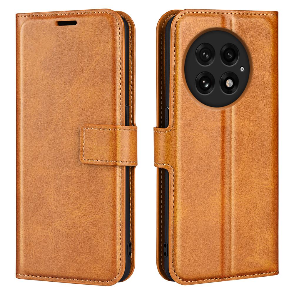 

Для OnePlus 13 чехол-подставка с защитой от царапин из телячьей кожи Yellow