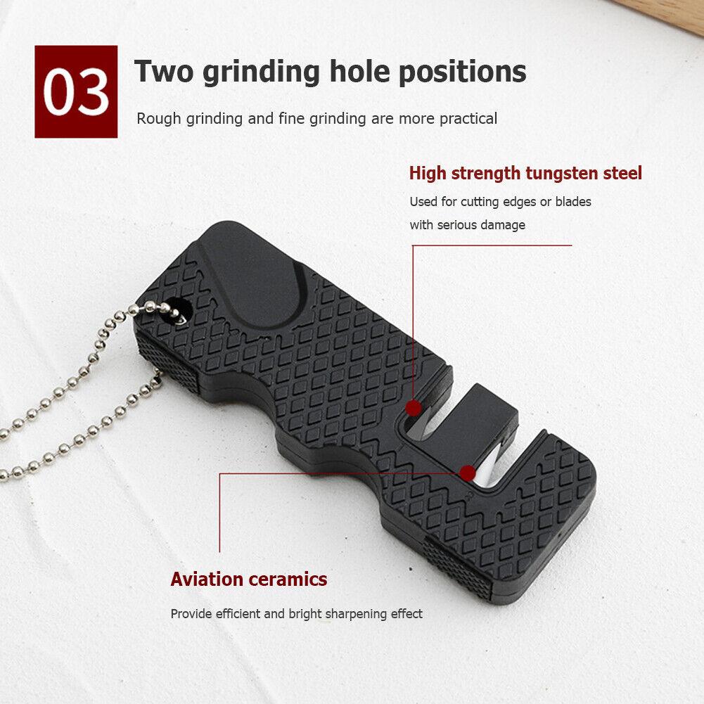Tungsten Ceramic Carbide Cutlery Whetstone Sharpener Fish Hook Pocket Sharpener