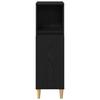 Bathroom Furniture Set with Storage 3 pcs Black Wood based Material