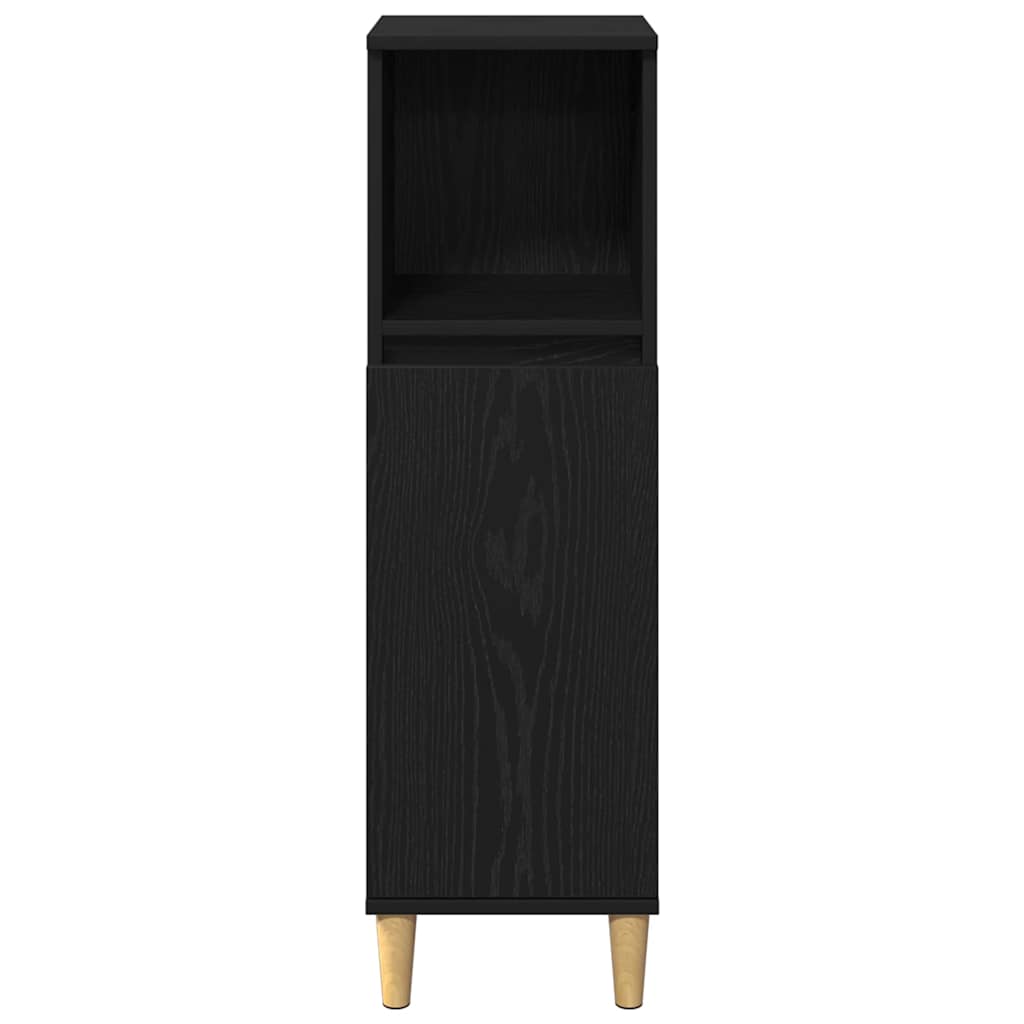 Bathroom Furniture Set with Storage 3 pcs Black Wood based Material