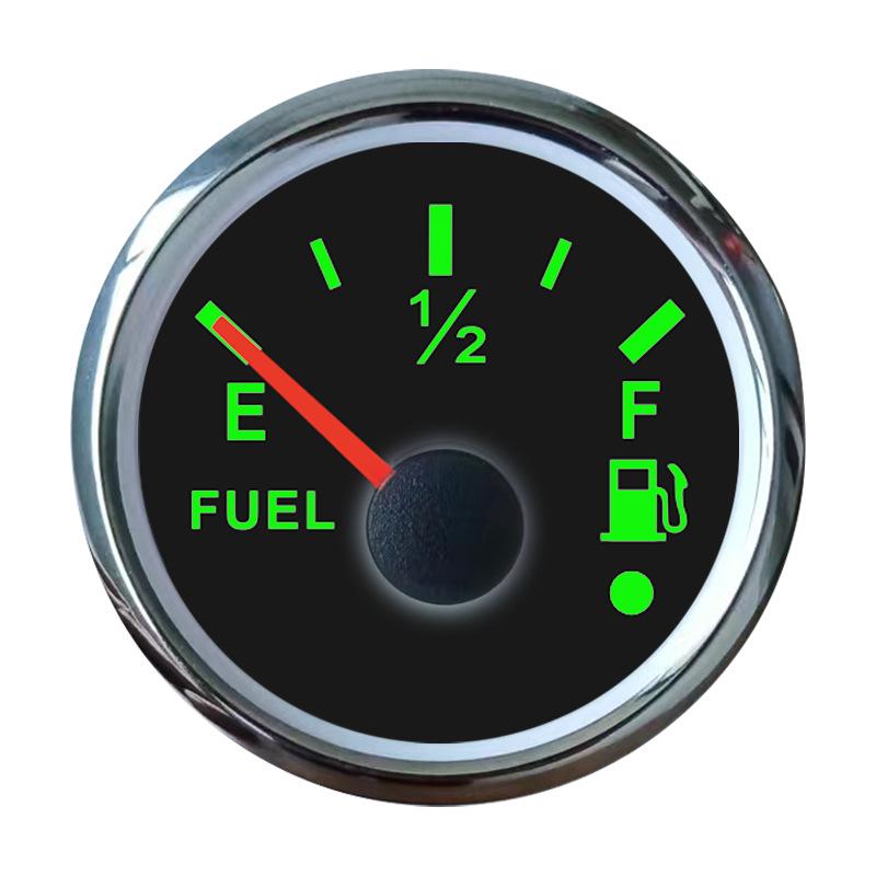 52mm Universal 12/24V Fuel Gauge LED Display for Car, RV, Yacht, Motorboat - Pointer Oil Level Indicator