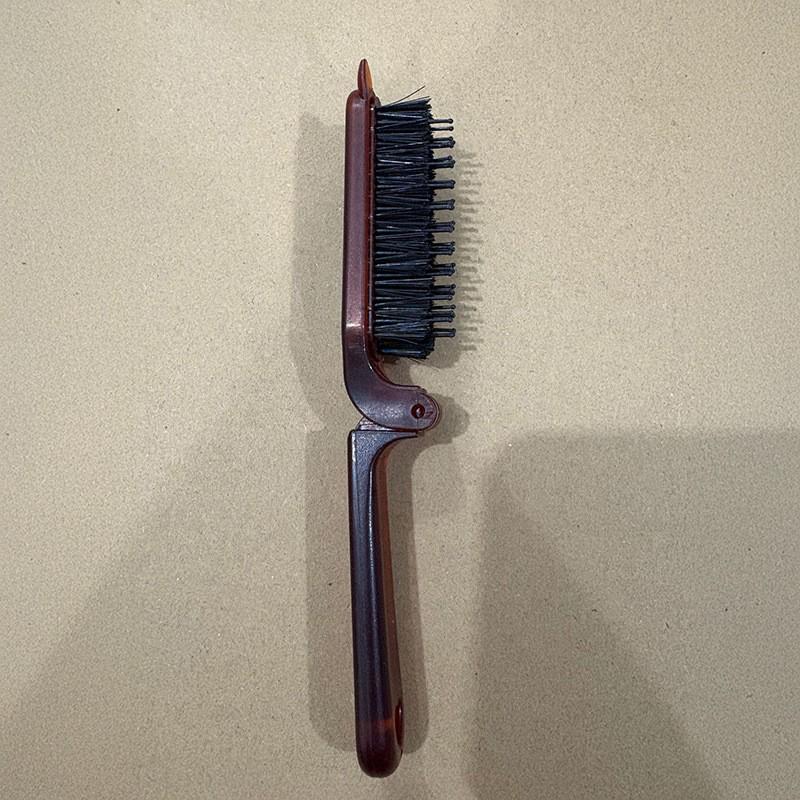 

Портативный складной гребень из щетины кабана: Массажная расческа для путешествий унисекс, для прямых и вьющихся волос