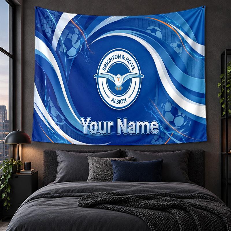 Personalized Tapestry Wall Hanging Brighton & Hove Albion Football Pattern Art Background Cloth