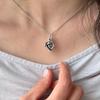 Geegee [silver925] Black Rose Necklace