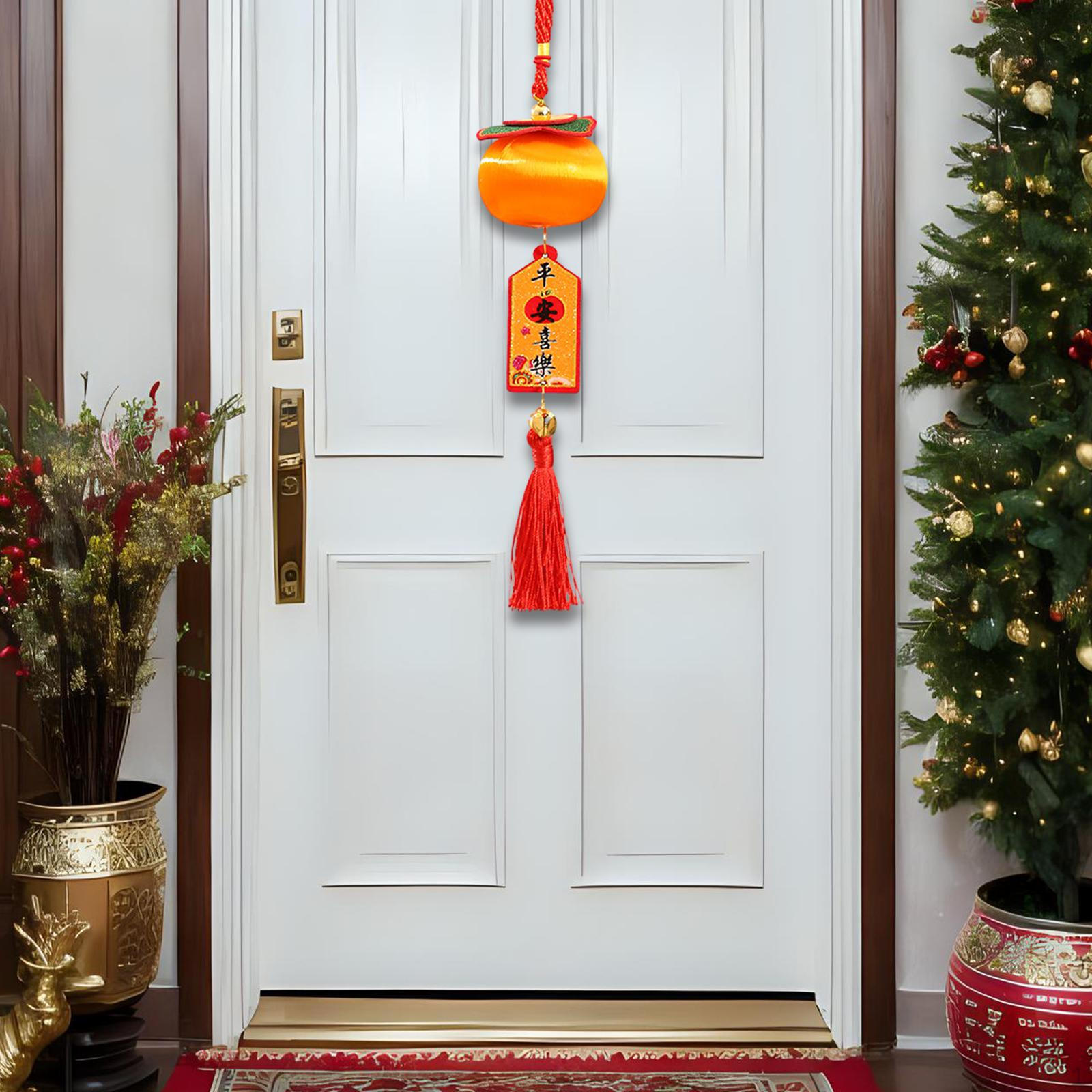 

Китайское благословение на год, подвесное украшение, подвеска с хурмой, украшение для дома, дома, жёлтый