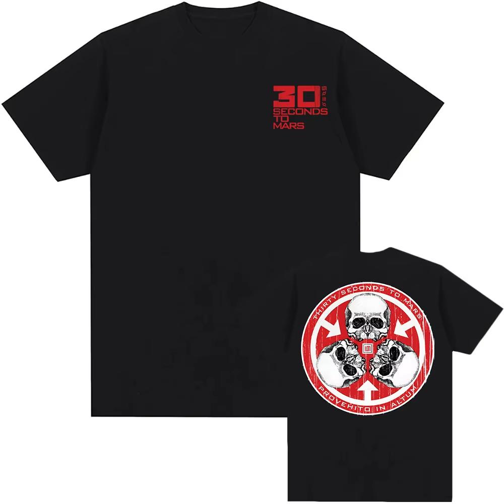 30STM Distressed Logo Rock Band Thirty Seconds To Mars T-shirt Cotton Fashion Short Sleeve Tshirt Casual Summer Men's Women Tee
