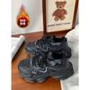 Versatile platform dad shoes, women's autumn and winter show small feet and increase in height, new fried street velvet casual sports shoes