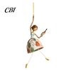 Indoor Porch Hanging Art Dancing Lady Ornament for Home Decor, Elegant Sculpture, Unique Figurine Creative Pendant Outdoor Window Garden Decoration
