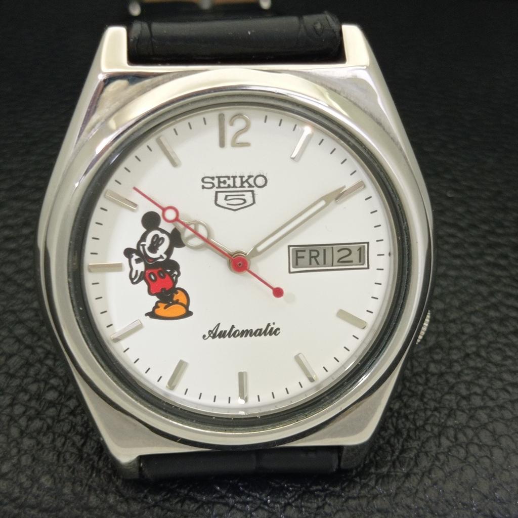 SEIKO 5 AUTOMATIC VINTAGE JAPAN 7009A MENS WHITE COLOR DIAL WATCH a700560-5 R203-a700560