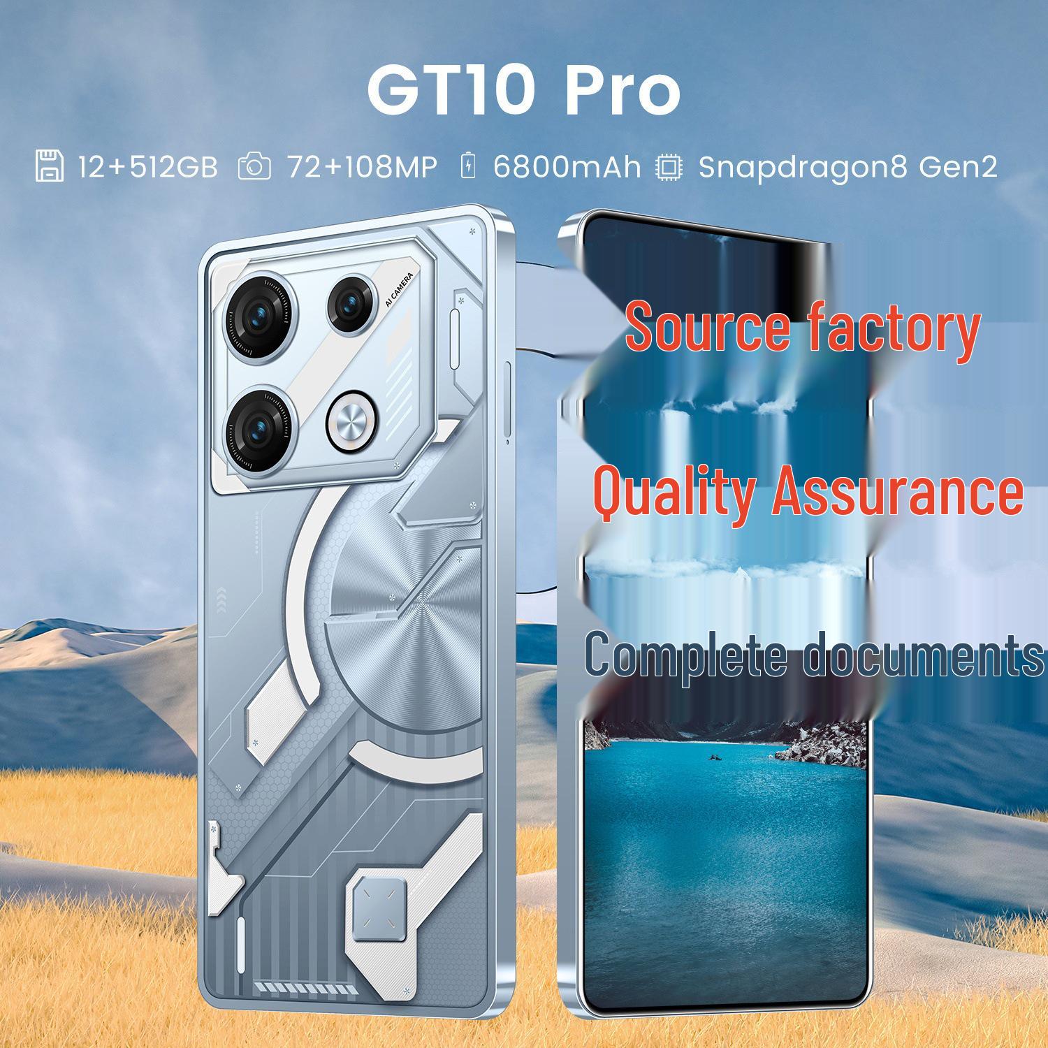 

GT10 Pro Smartphone - High-end 12+512G Android Phone, Cross-border Hot Selling AU Standard (Not for Domestic Use)