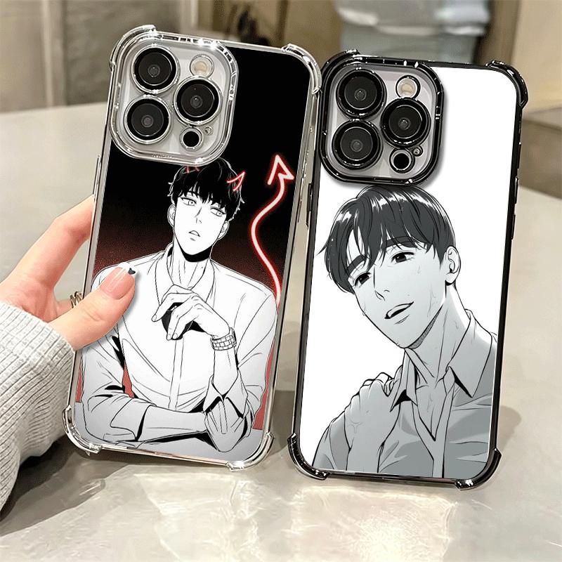 B-J A-Alex Anime Soft Phone Case For iPhone 15 16 17 Air 14 Pro Max 16E Plus 13 12 Mini Plating Anti-Fall Fundas