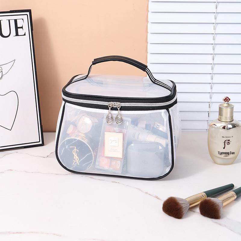 Wasserdichte transparente PVC-Kosmetiktasche mit großem Fassungsvermögen
