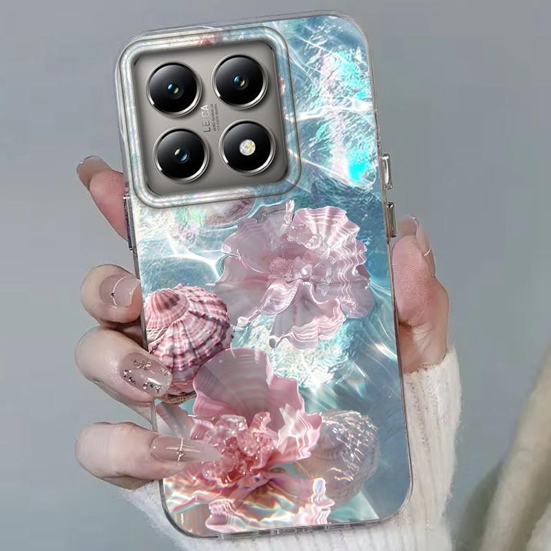 Summer Seashell Seaside Wave Beach Girls Women Phone Case For Xiaomi 14T 13T Pro 14Tpro 11 Lite 5G NE Shockproof Fundas Cover