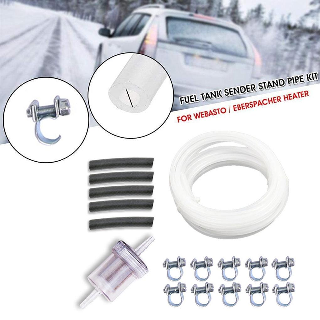 Diesel Heater Inline Fuel Filter Hose Clip Pipe Line Kit Replace Parking Heater Fuel Tank Hose Clip Kits 4M Leakproof