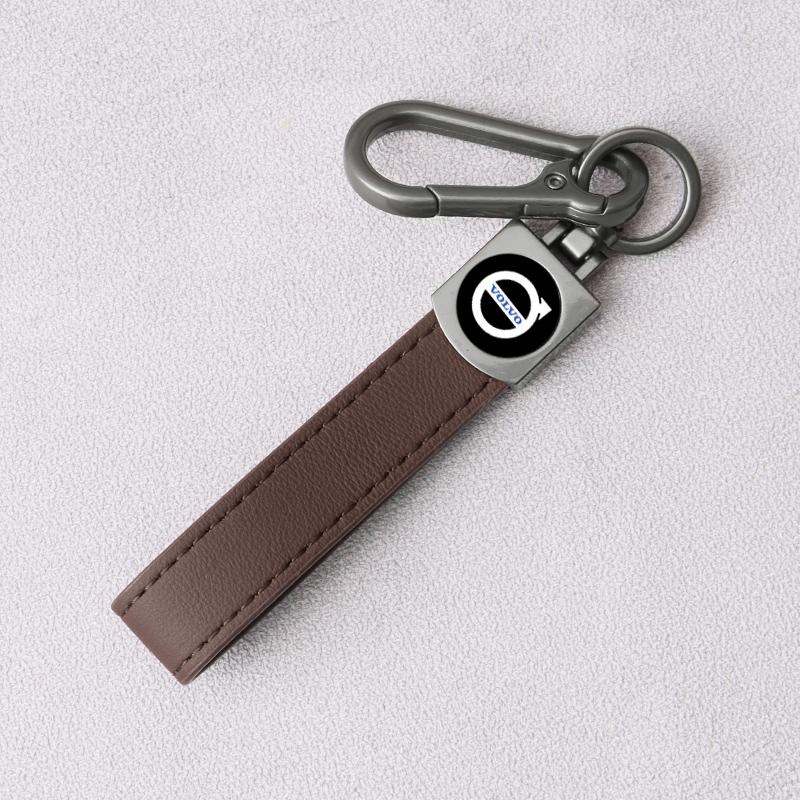 PU Leather Alloy Zinc Car Remote Key Case Cover Shell For Volvo S60 S90 XC40 XC60 XC90 V60 V90 Polestar Keychain Accessories