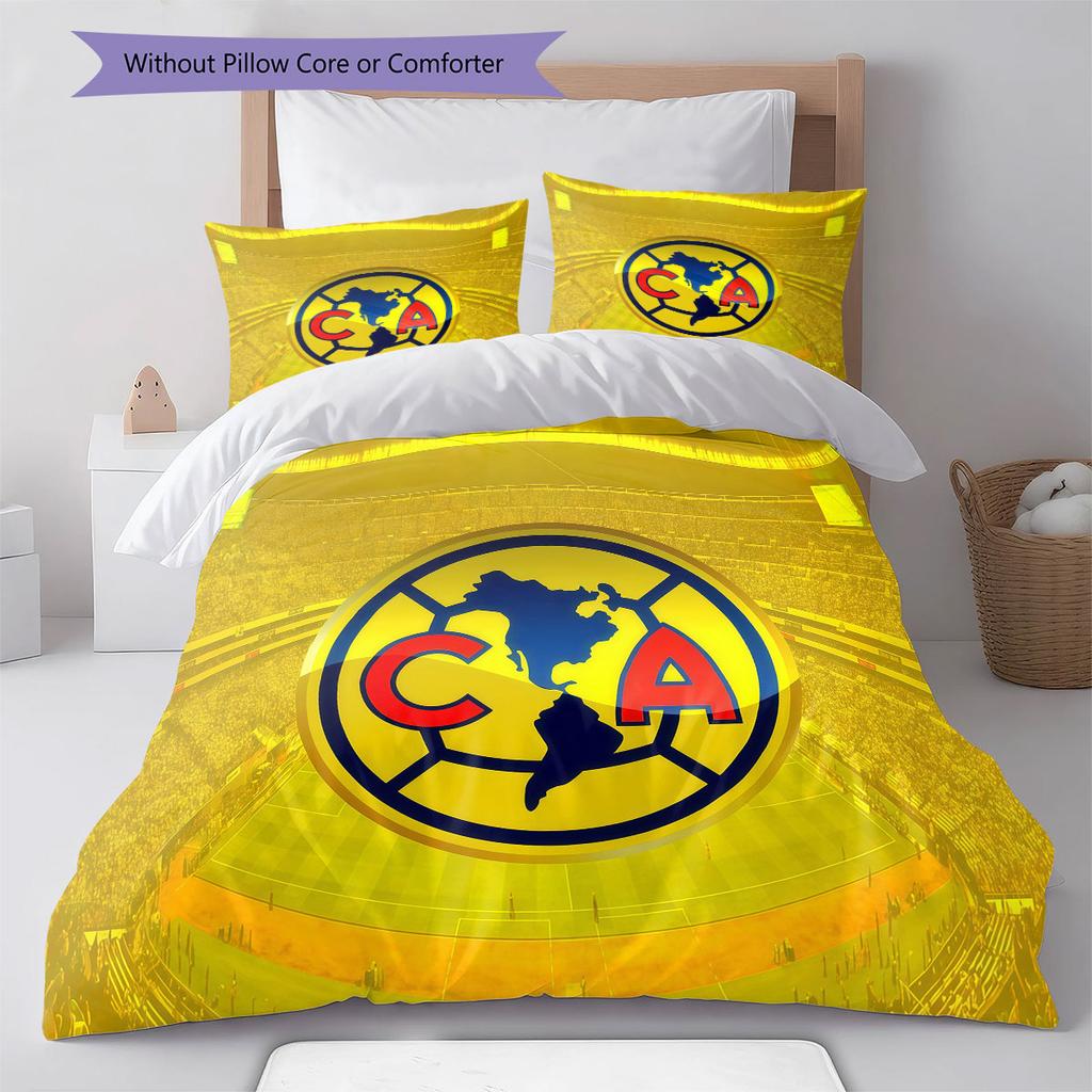 Club America Pattern Bedding,Quilt Set Quilt Cover Pillowcase Home Birthday Gift(1 * Duvet Cover + 2 * Pillowcase, Without Core)