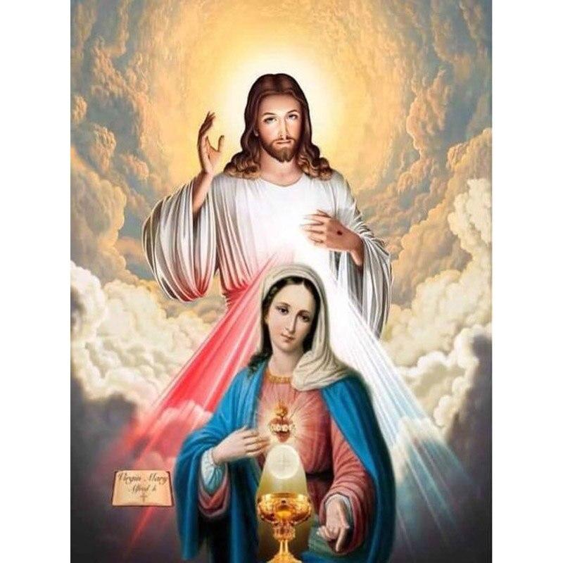 

Религиозная Алмазная картина Иисус Христианин 5d Алмазная вышивка Мозаика Наборы для вышивки крестом Ручная работа DIY Украшение дома Full Round 40x50CM