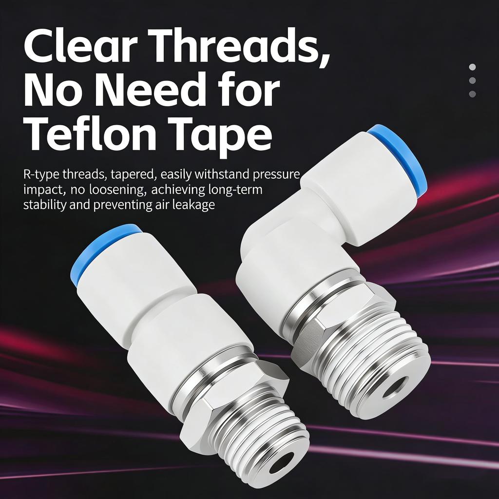 High-speed Rotary Joint Pneumatic Quick-insertion Trachea Universal 360-degree KSL4/6M5 Straight Through KSH8/10-010203