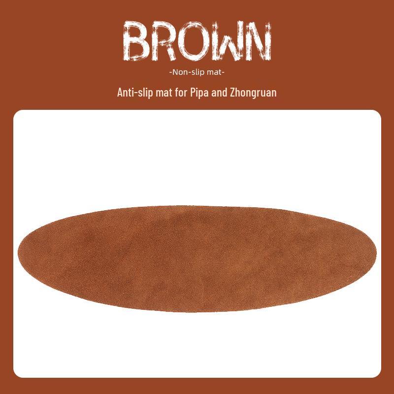 Non-Slip Cowhide Mat for Ruan and Pipa String Instruments with Double-Sided Tape