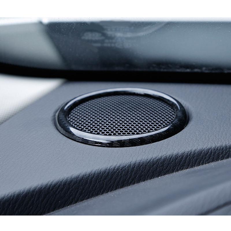 For Mazda CX-3 CX3 2017 2018 Car Stick Ide Audio Speak Sound Inner Front Dashboard Trims Circle Trim 2PCs