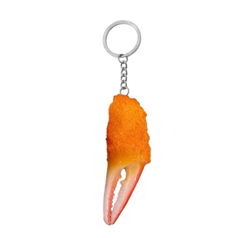 Creative Fried Crab Keyring Amusing Addition To Accessories Ornament Great For Everyday Carry or Gift Giving