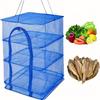 2pcs Foldable Drying Net Anti Fly Cage Fish Drying Mesh Vegetable Herb Fishing Net Storage Cage for Outdoor Drying
