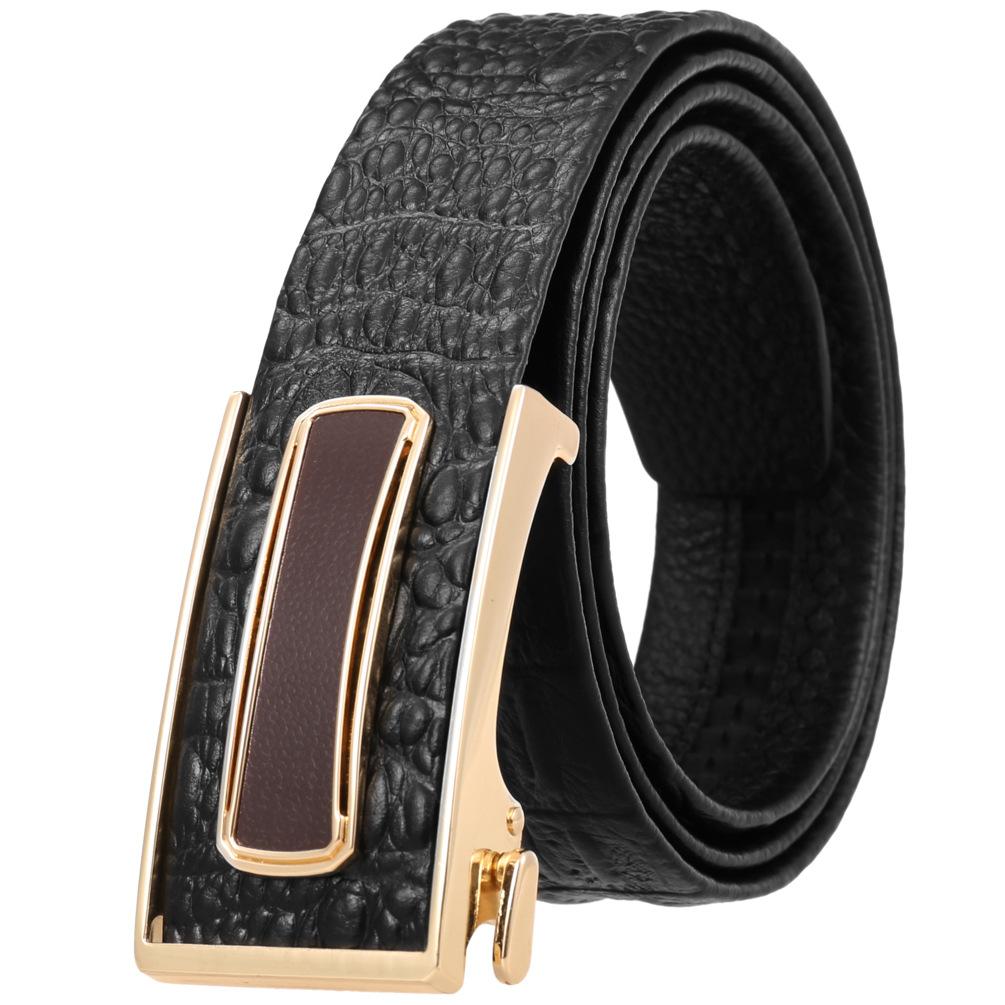 Ceinture tendance en cuir de vachette pleine fleur, boucle intérieure ceinture homme Ly36-23018-5