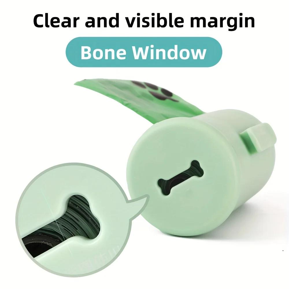 Retractable Dog Poop Bag Dispenser with One-Touch Lever - Leak-Proof Waste Bags, Compatible with All Dog Leashes