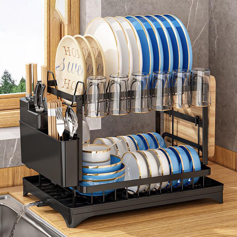 Double-Layer Countertop Dish Drying Rack