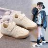 Children's Moral Training Shoes 2025 Spring and Autumn New Shoes Girls White Board Shoes Soft Sole Leather Boys Casual Sports Shoes