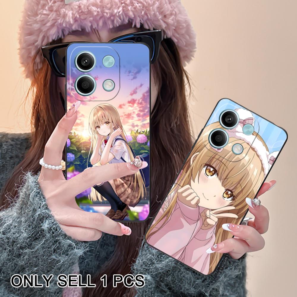 Angel Mahiru Shina Phone Case for Xiaomi Redmi Note 14 13 12 11 S Pro Plus 4G 5G Soft TPU Shockproof Cover
