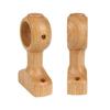 HEVSTIL Natural Wood Curtain Rod Brackets, 2-Pack – Heavy-Duty Wooden Curtain Rod Holders for 1.4" (1-2/5") Poles | Decorative Wooden Curtain Support