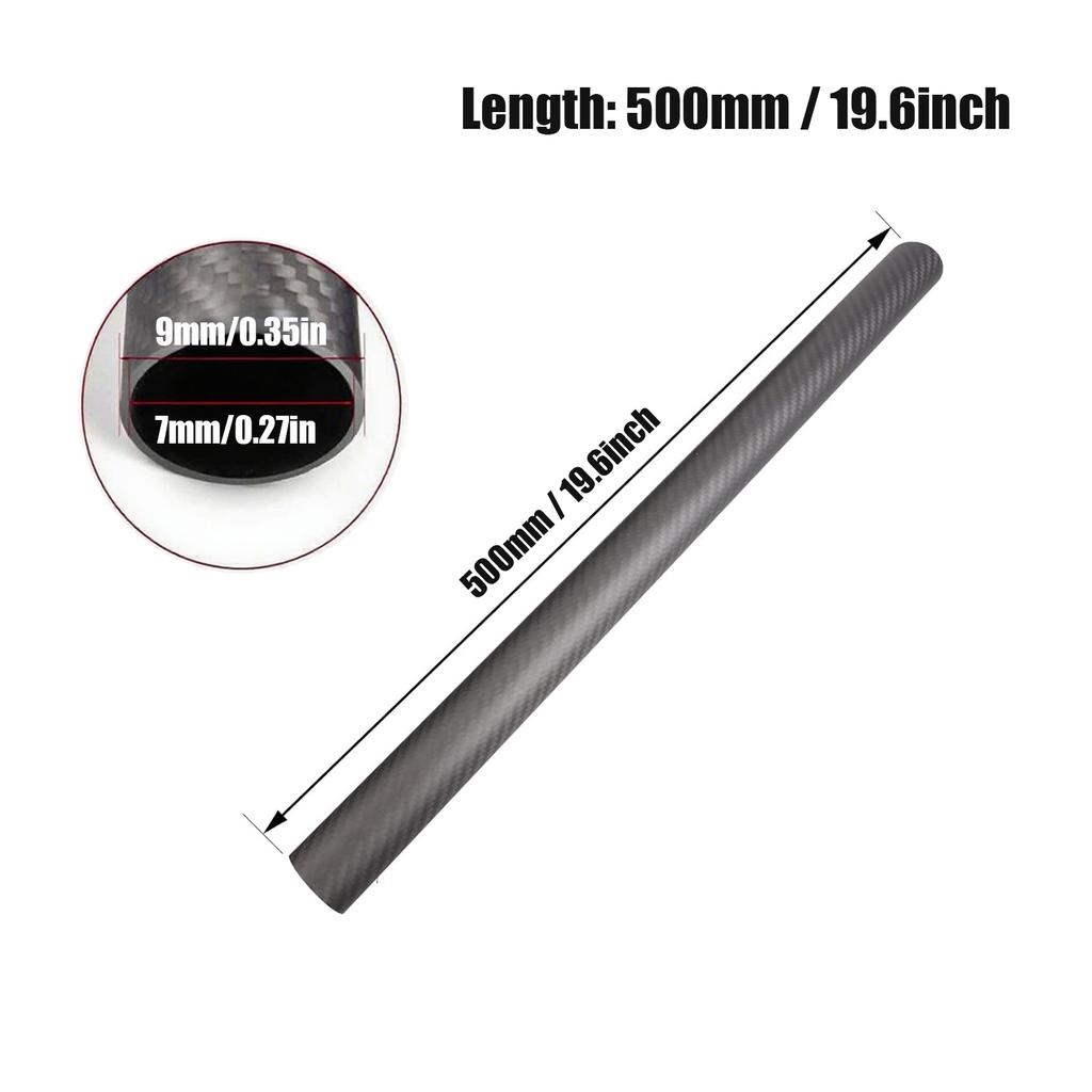 1pcs Length 200/500mm Carbon Fiber Tube High Composite Hardness Material 3K Twill Matte OD 5-28mm Pipes For Plant Protection Aircraft