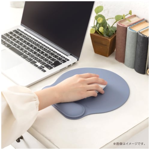Nakabayashi Digio2 Mouse Pad with Wrist Rest PU Leather Blue Gray