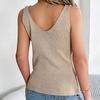 Damen T-Shirt mit V-Ausschnitt, ärmellos, Streifenmuster, für Damen, T-Shirt, Street-Strickmode