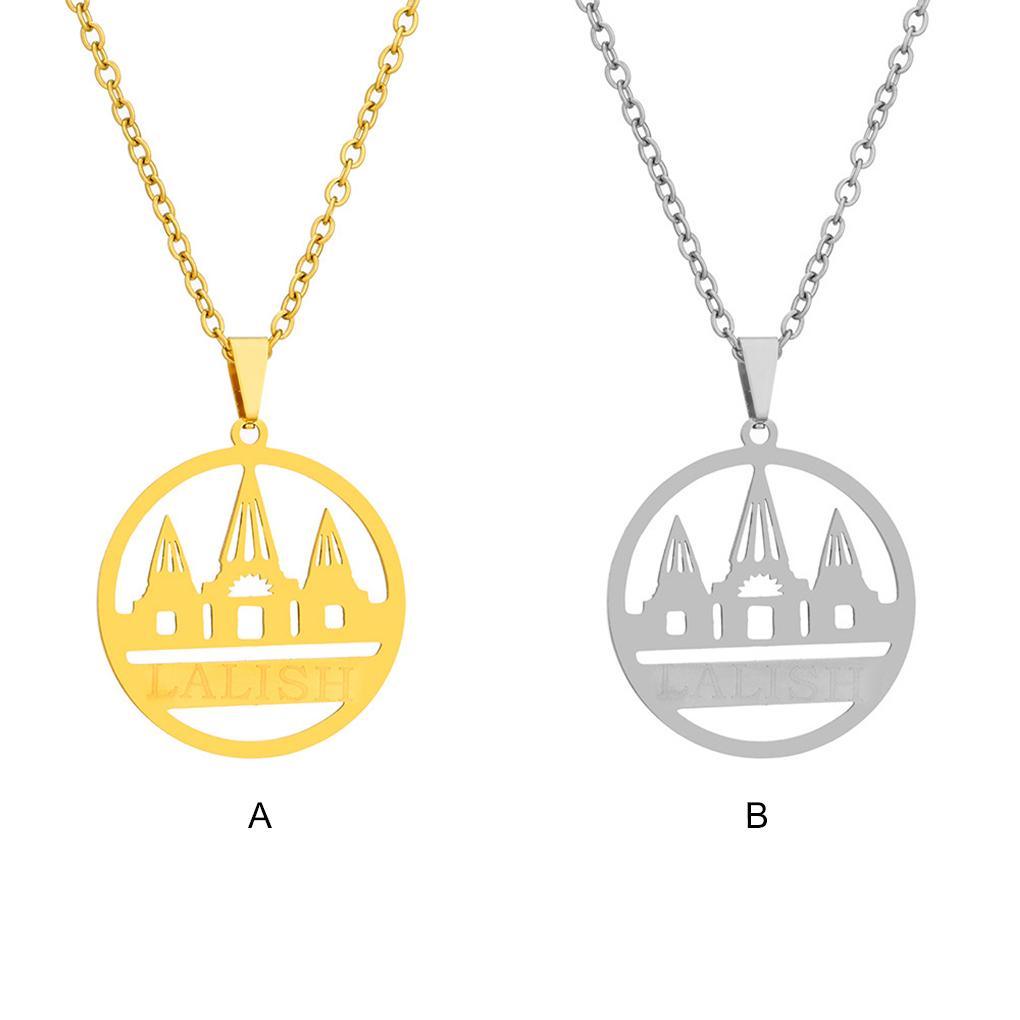 Stainless Steel Necklace Unisex Solid Color Ethnic Electroplated Geometric Choker Jewelry Pendant Birthday Gift