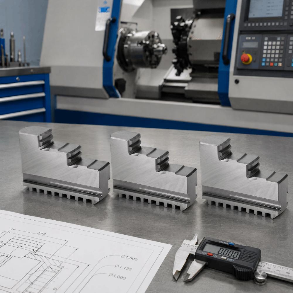 3pcs 20CrMnTi Material Internal Jaw High Durability Standard CNC Machine Tool Jaw Delicate High Hardness Lathe Chuck Jaw