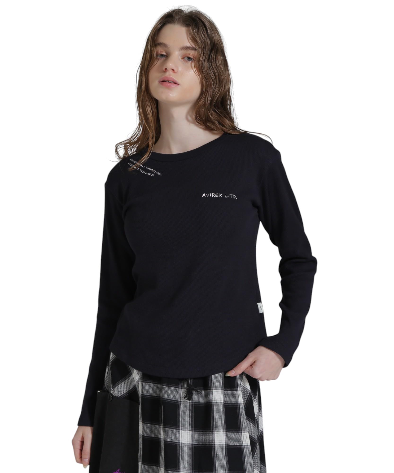 

Avirex Doodle Print Honeycomb Waffle Double Print Honeycomb Waffle Size S T-Shirt, Women s, T-Shirt, (120), Navy, 783-5130603