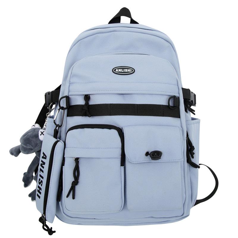 Schoolbag Korean version fashion trend new backpack men and women large capacity outdoor leisure travel backpack computer schoolbag
