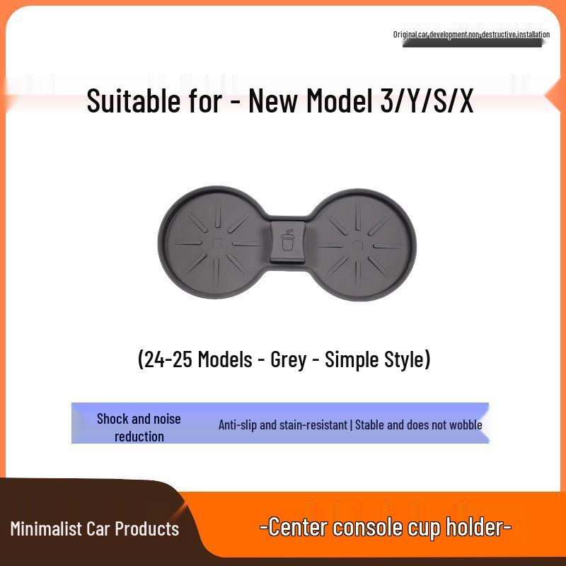 Kompatibler Getränkehalter für Tesla Model 3/S/Y - Rutschfestes Mittelkonsolen-Zubehör