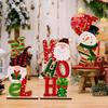 Wooden Playful Letter Christmas Decor Featuring Adorable Snowman Gnome And Characters Elderly
