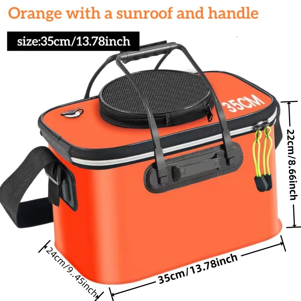 FTK Folding EVA Fishing Bucket, Can Carry Fish Guard Bucket, Multi-purpose, Fishing Bucket, Live Fish Bucket, Fish Box, Fish Bucket