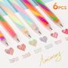 Gradient Rainbow Spiral Neutral Pen, One-Stroke Three-Color Greeting Card DIY Colored Pencil, Shimmer Outline Gel Pen