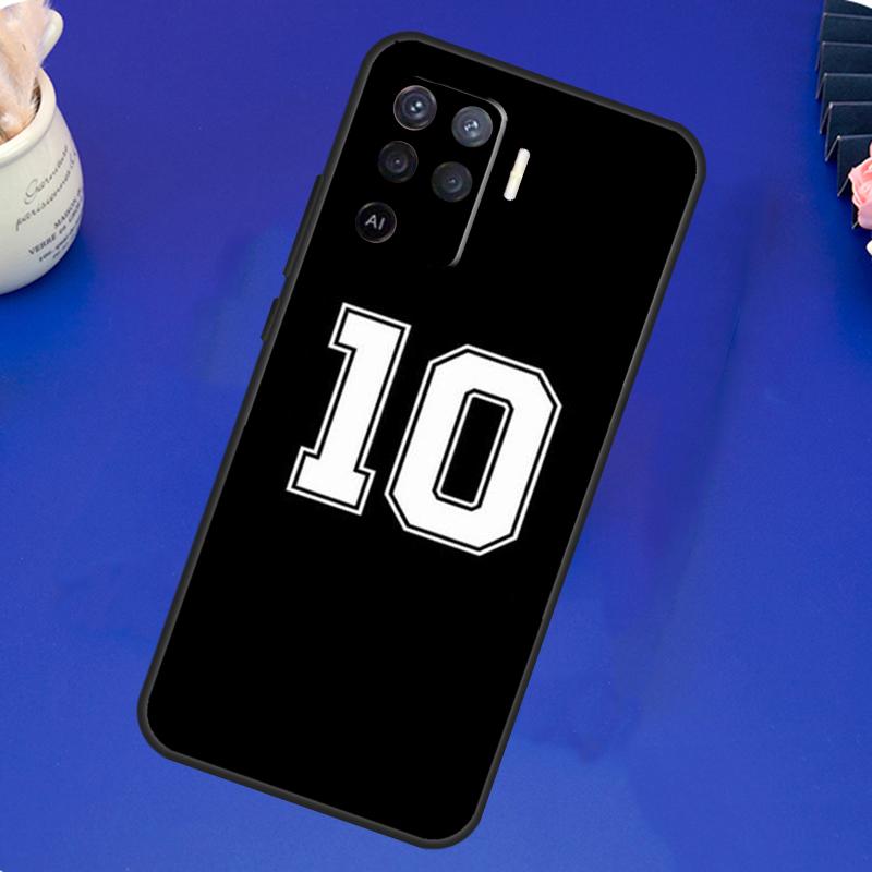 Custom Football Lucky number Case For OPPO A17 A57 A77 A78 A15 A16 A52 A72 A76 A96 A74 A94 A5 A9 A31 A93 A54S A53S A57S