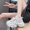 Breathable Mesh Thick-soled Muffin Shoes Versatile Dad Shoes Women's 2025 New Autumn Small Inner Height Increase Women's Shoes