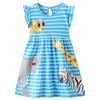 Summer New European And American Style Children'S Pure Cotton Printed Dress Girls' Short-Sleeve Princess Dress Children'S Clothing