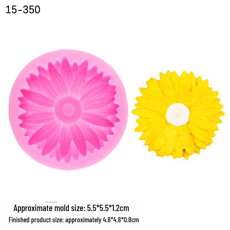 

Силиконовая форма «Подсолнух-ромашка» для украшения шоколадного торта из помадки